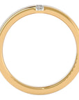 Verighetă din Aur 14k cu Tăietură si Diamante Naturale de 0.14 ct din 14k Aur Galben - Castelo.ro