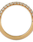 Inelul Promisiunii cu Moissanite Pavé de 0.77 ct din 18k Aur Galben - Castelo.ro