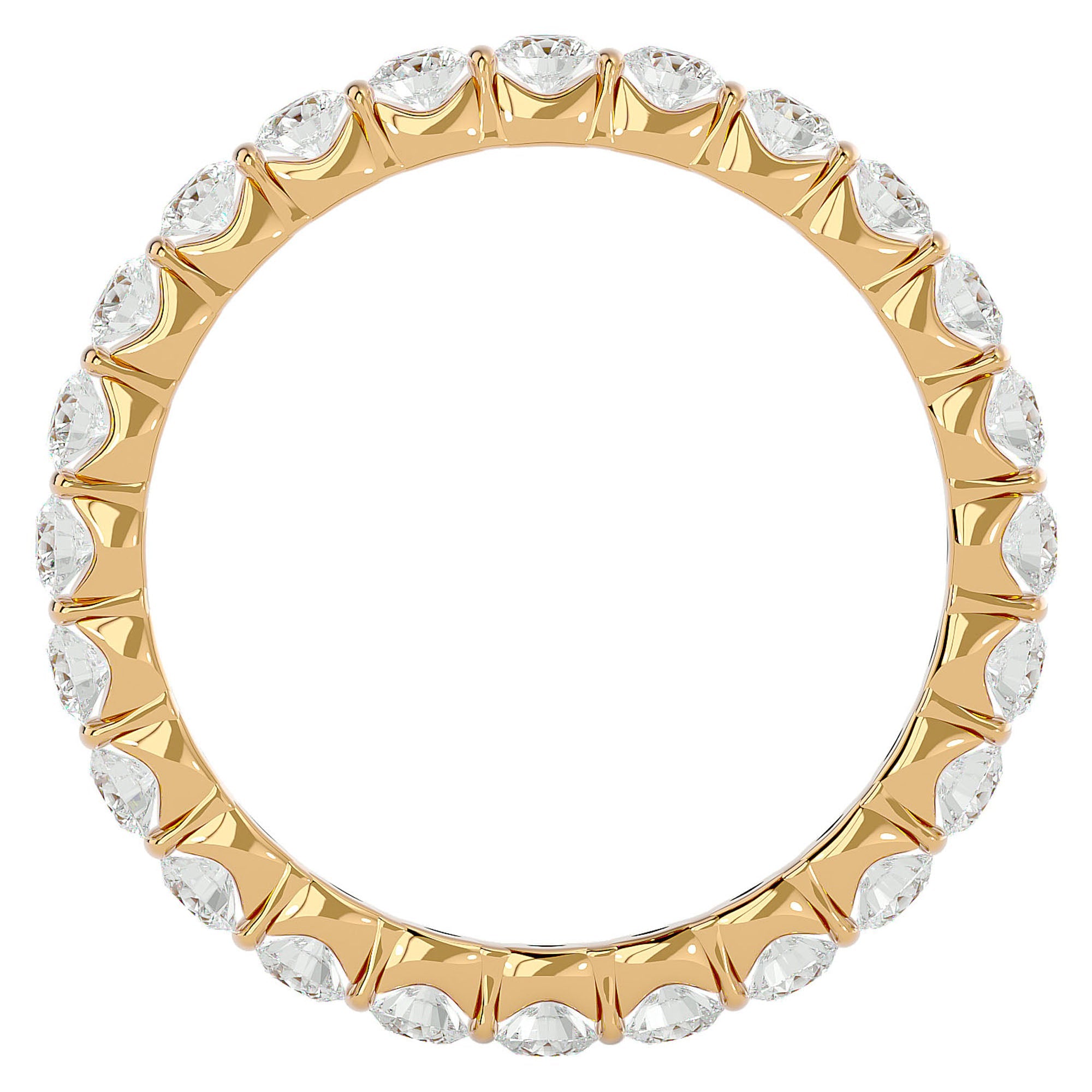 Inel Eternity cu Moissanite de 1.09 ct din 18k Aur Galben - Castelo.ro