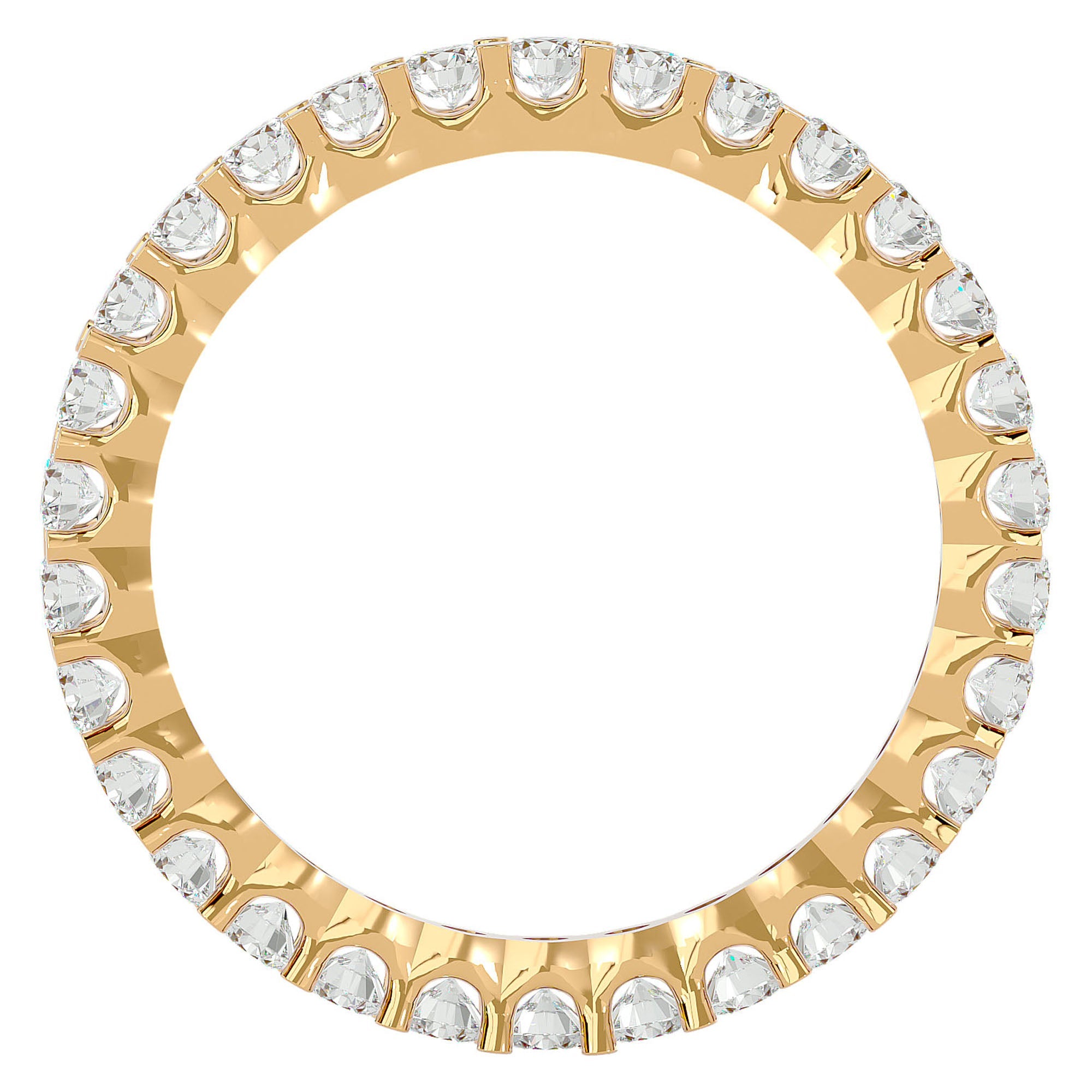 Inel Eternity cu Moissanite de 1.12 ct din 18k Aur Galben - Castelo.ro