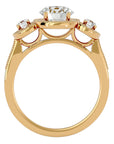 Inel de Logodnă Vintage Cu Trei Moissanite de 1.43 ct din 18k Aur Galben - Castelo.ro
