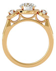 Inel de Logodnă Vintage Cu Trei Diamante Create în Laborator de 1.43 ct din 18k Aur Galben - Castelo.ro
