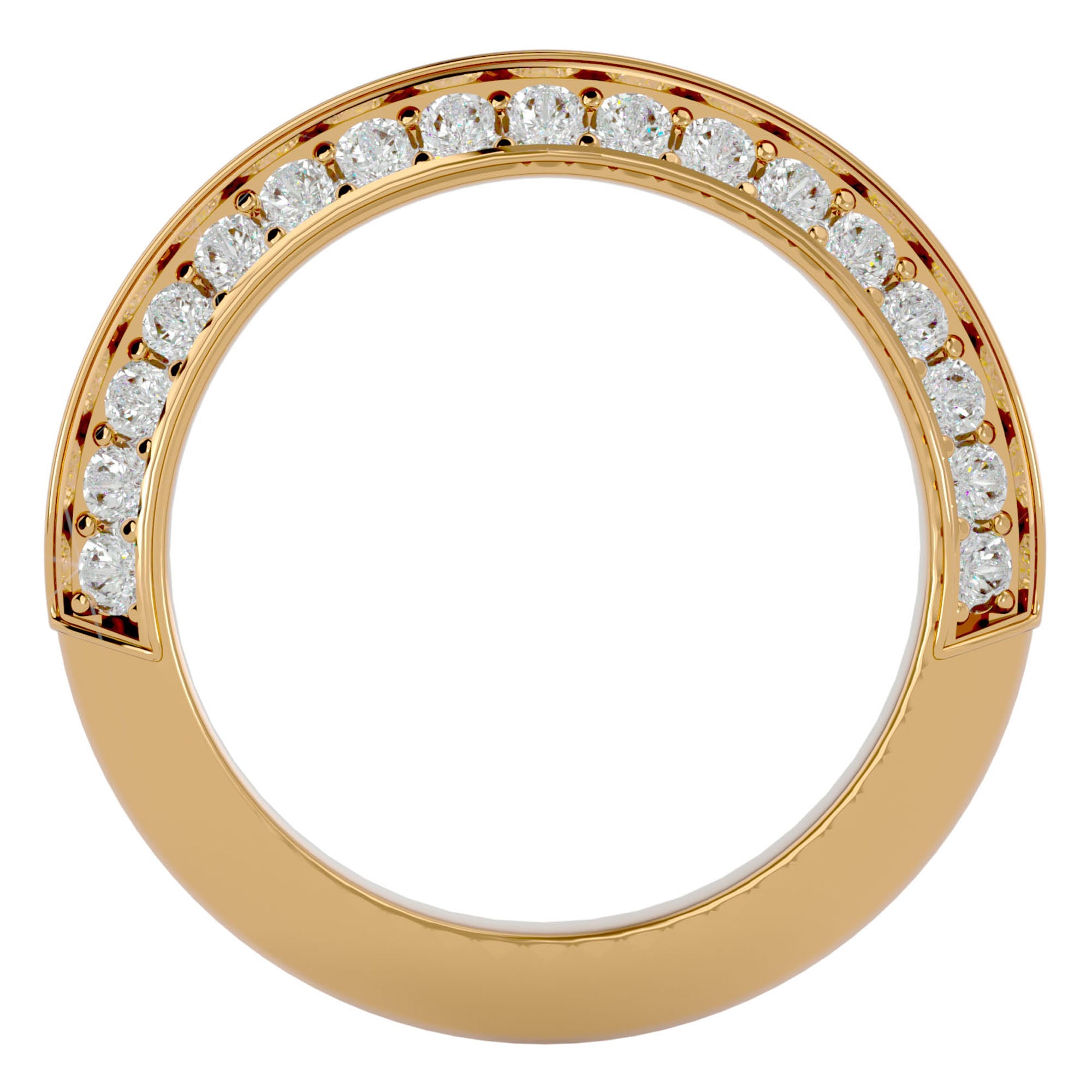 Inel Etern Dual cu Diamante Naturale de 1.02 ct din 18k Aur Galben - Castelo.ro