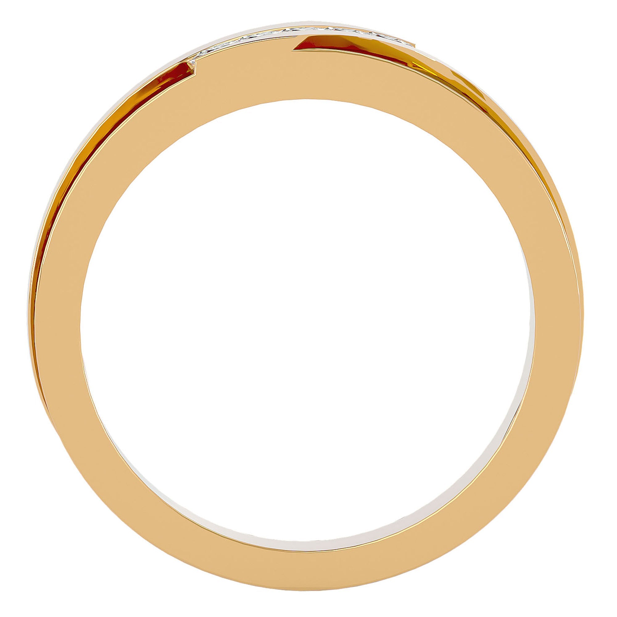 Verighetă Prestigiu cu Diamante Naturale de 0.36 ct din 18k Aur Galben - Castelo.ro