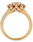Inel de Logodnă Solitaire Pavè din Aur 14k cu Diamante Create în Laborator de 0.90 ct din 14k Aur Galben - Castelo.ro