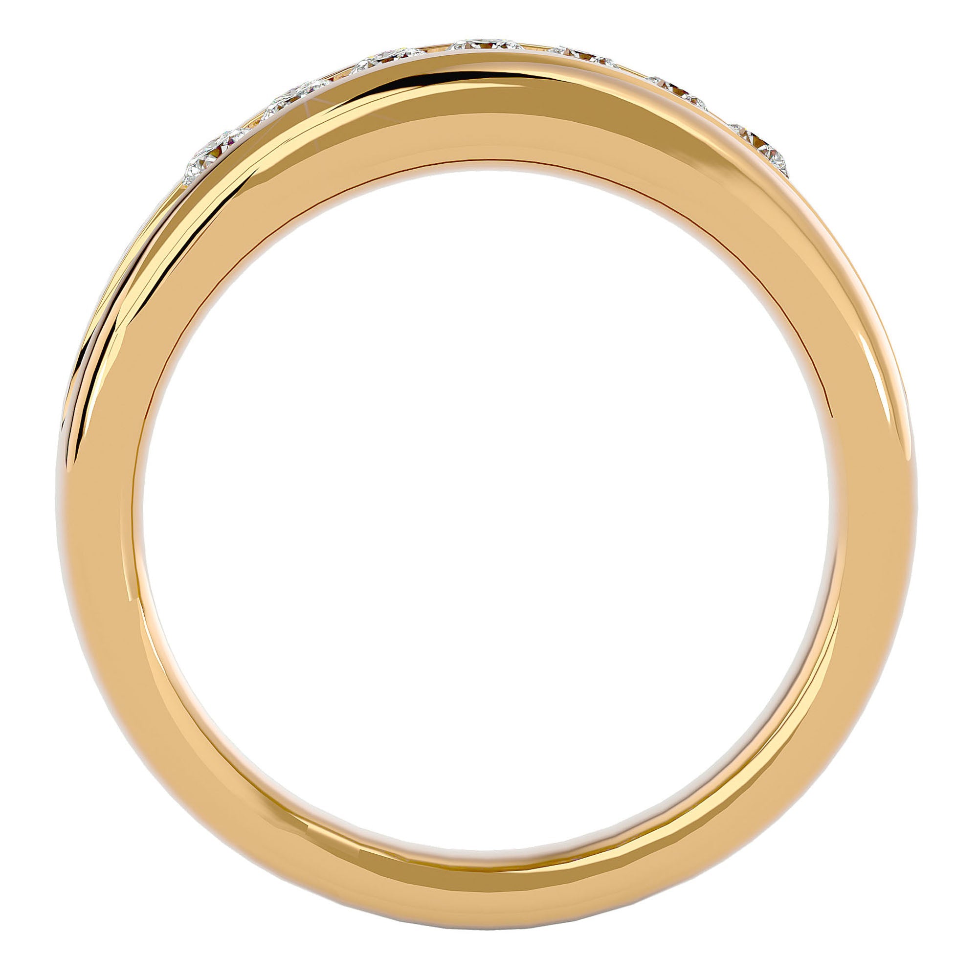 Verighetă Noblesse din Aur 14k cu Diamante Naturale de 0.52 ct din 14k Aur Galben - Castelo.ro