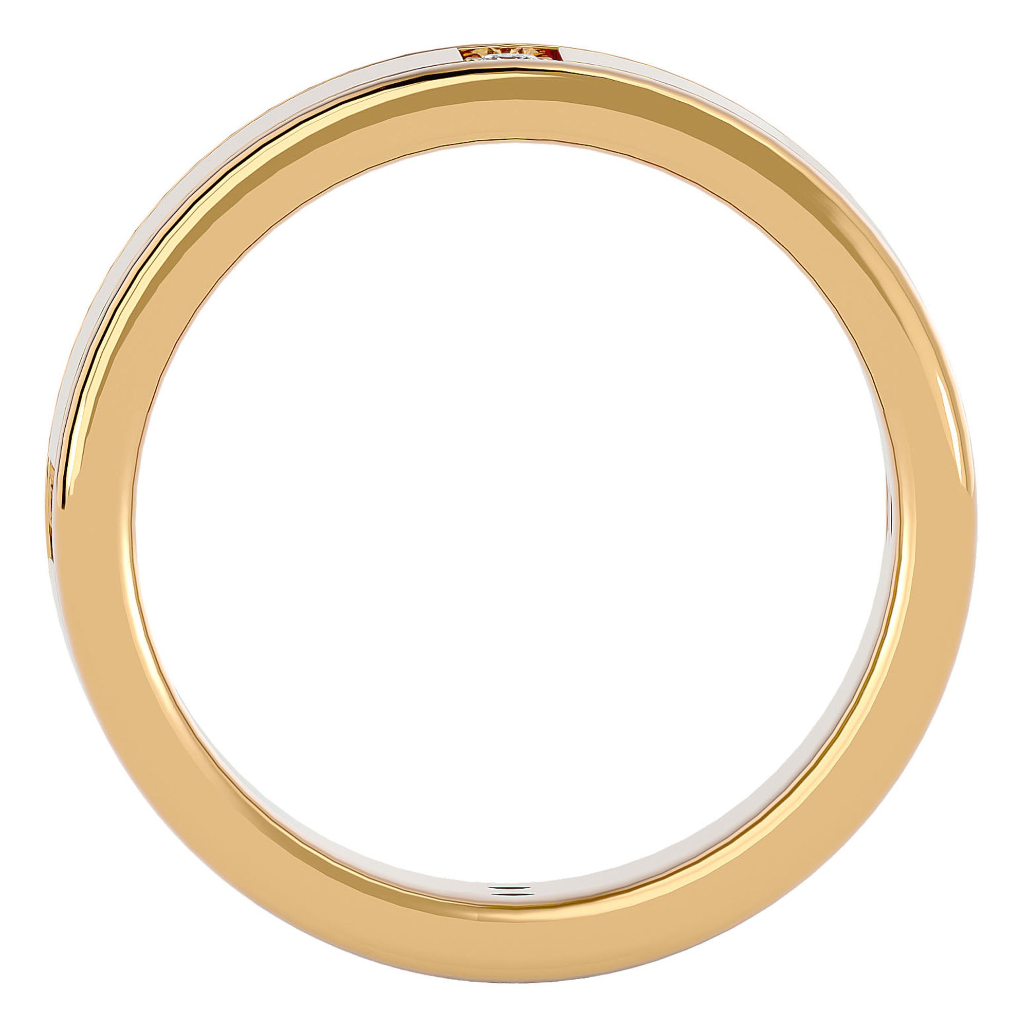 Verighetă Forte cu Diamante Naturale de 0.28 ct din 18k Aur Galben - Castelo.ro