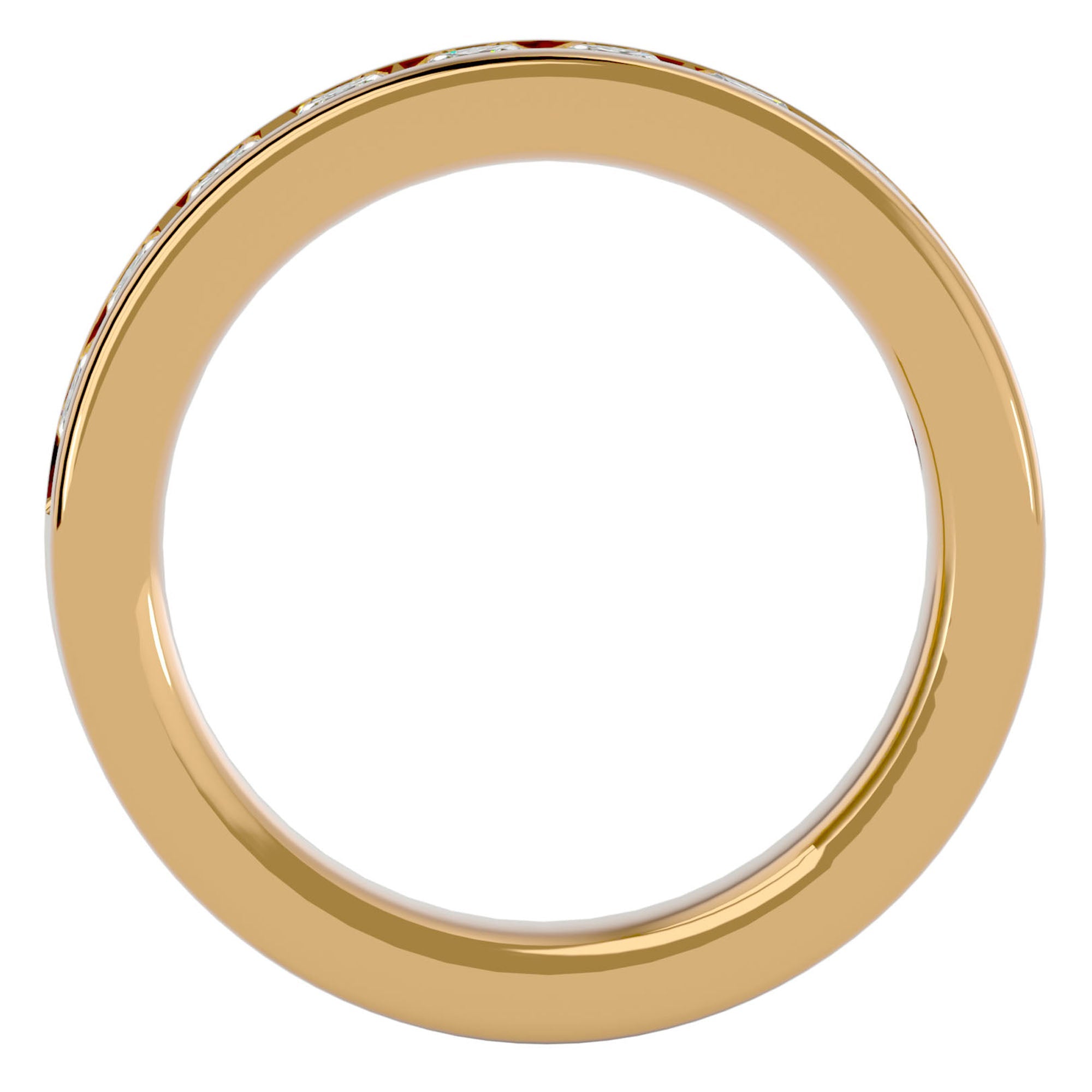 Verighetă cu Moissanite Eternity de 1.01 ct din 18k Aur Galben - Castelo.ro