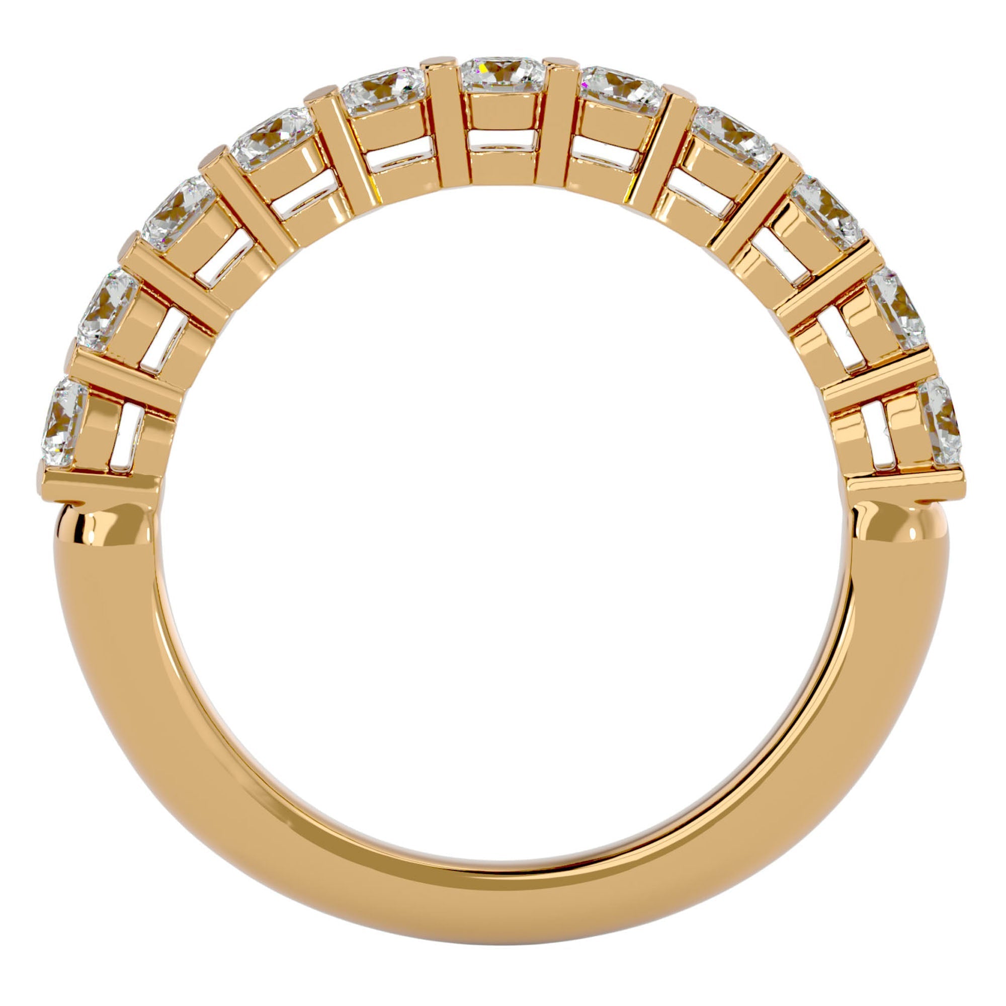 Inel din Aur 14k Cu 11 Diamante Create în Laborator Montate In Prong 1.11 ct din 14k Aur Galben - Castelo.ro