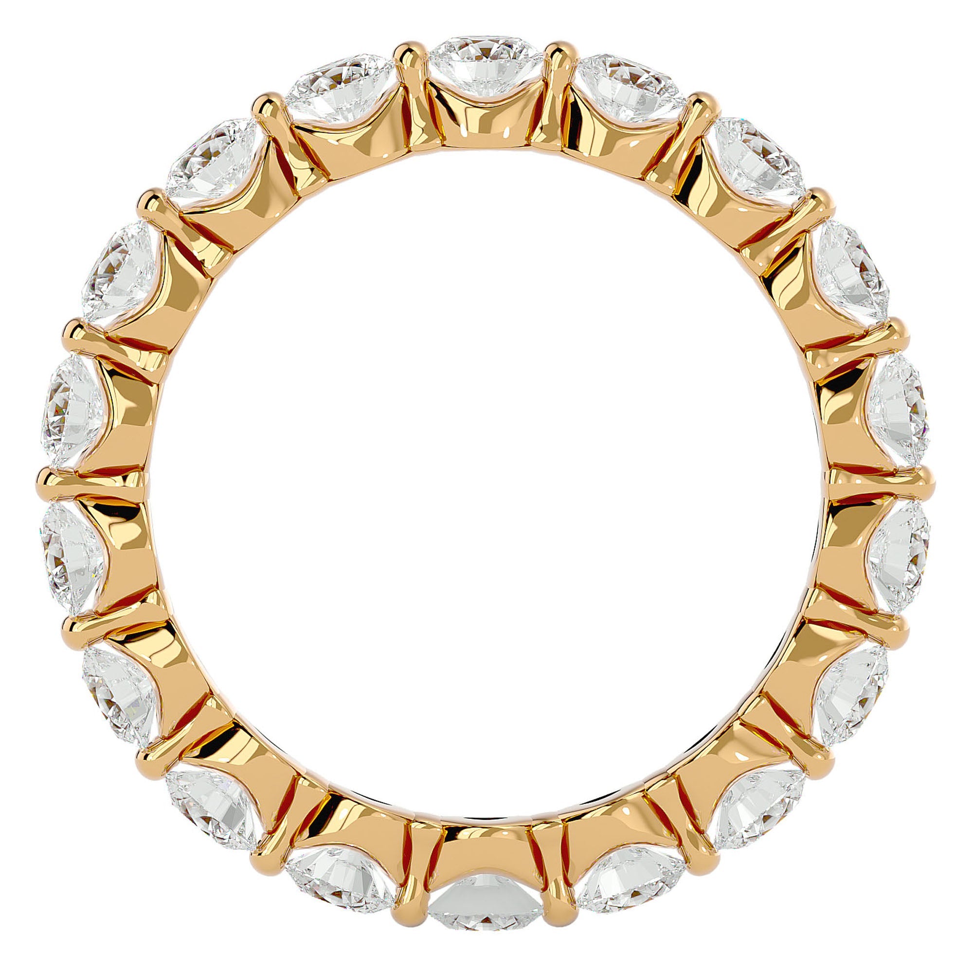 Inel Eternity cu Diamante Naturale de 2.01 ct din 18k Aur Galben - Castelo.ro
