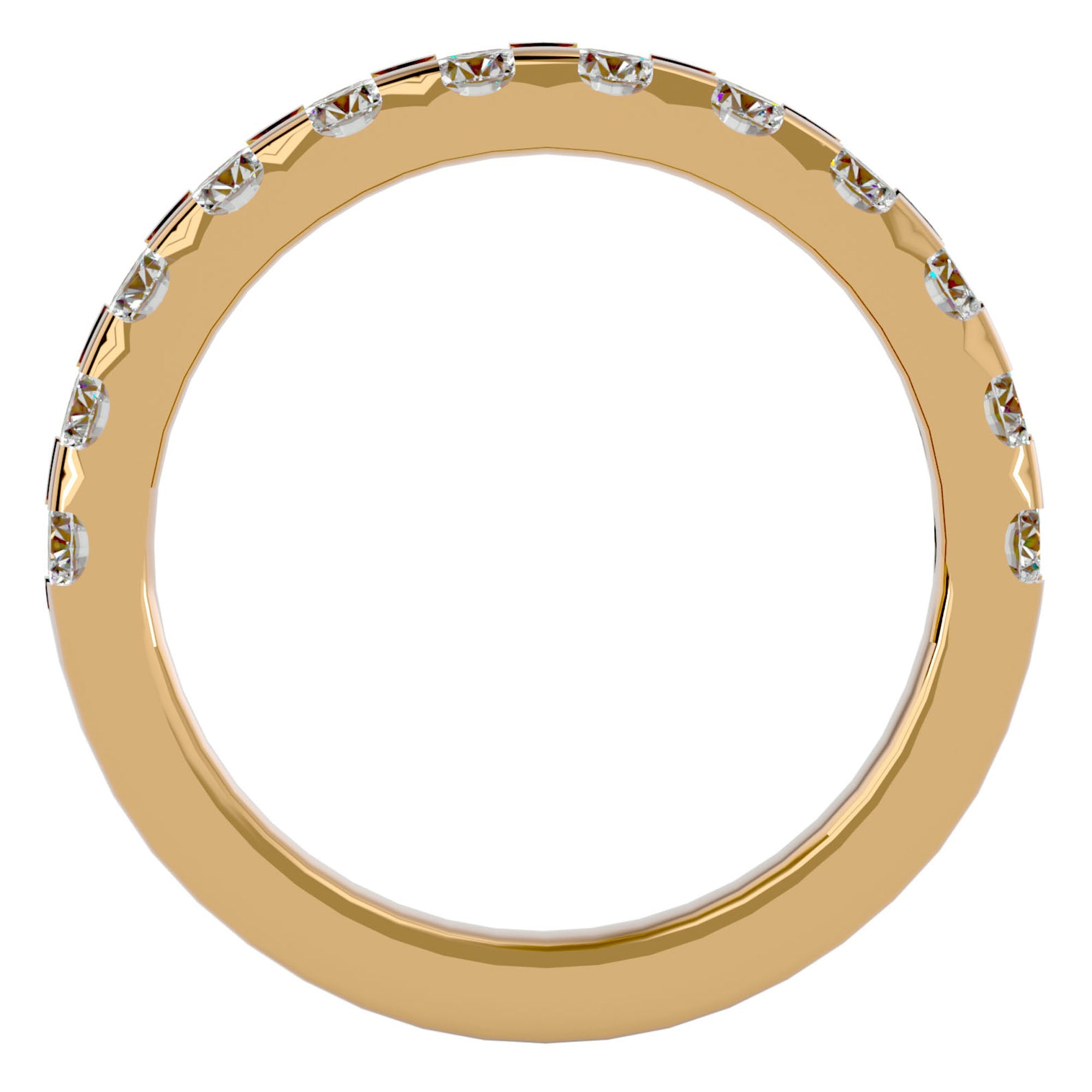 Inel Eternity Cu Diamante Naturale De 0.99 ct din 18k Aur Galben - Castelo.ro