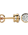 Cercei cu Diamant Natural In Montură Bezel de 1.18 ct din 18k Aur Galben - Castelo.ro
