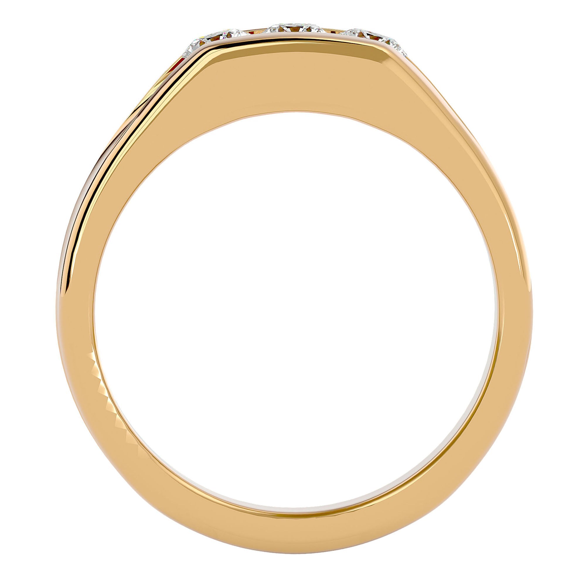 Inel Vintage din Aur 14k cu Diamante Naturale de 0.52 ct din 14k Aur Galben - Castelo.ro