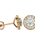 Cercei Delicați Aurora Cu Diamante Naturale de 0.99 ct din 18k Aur Galben - Castelo.ro