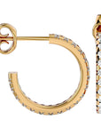 Cercei Hoop din Aur 14k Cu Diamante Create în Laborator de 0.70 ct din 14k Aur Galben - Castelo.ro