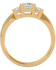 Inel de Logodnă din Aur 14k Cu Trei Diamante Create în Laborator Tăietură Prințesă de 1.00 ct din 14k Aur Galben - Castelo.ro