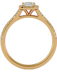 Inel de Logodnă Retro Pavé din Aur 14k cu Diamante Naturale de 0.46 ct din 14k Aur Galben - Castelo.ro
