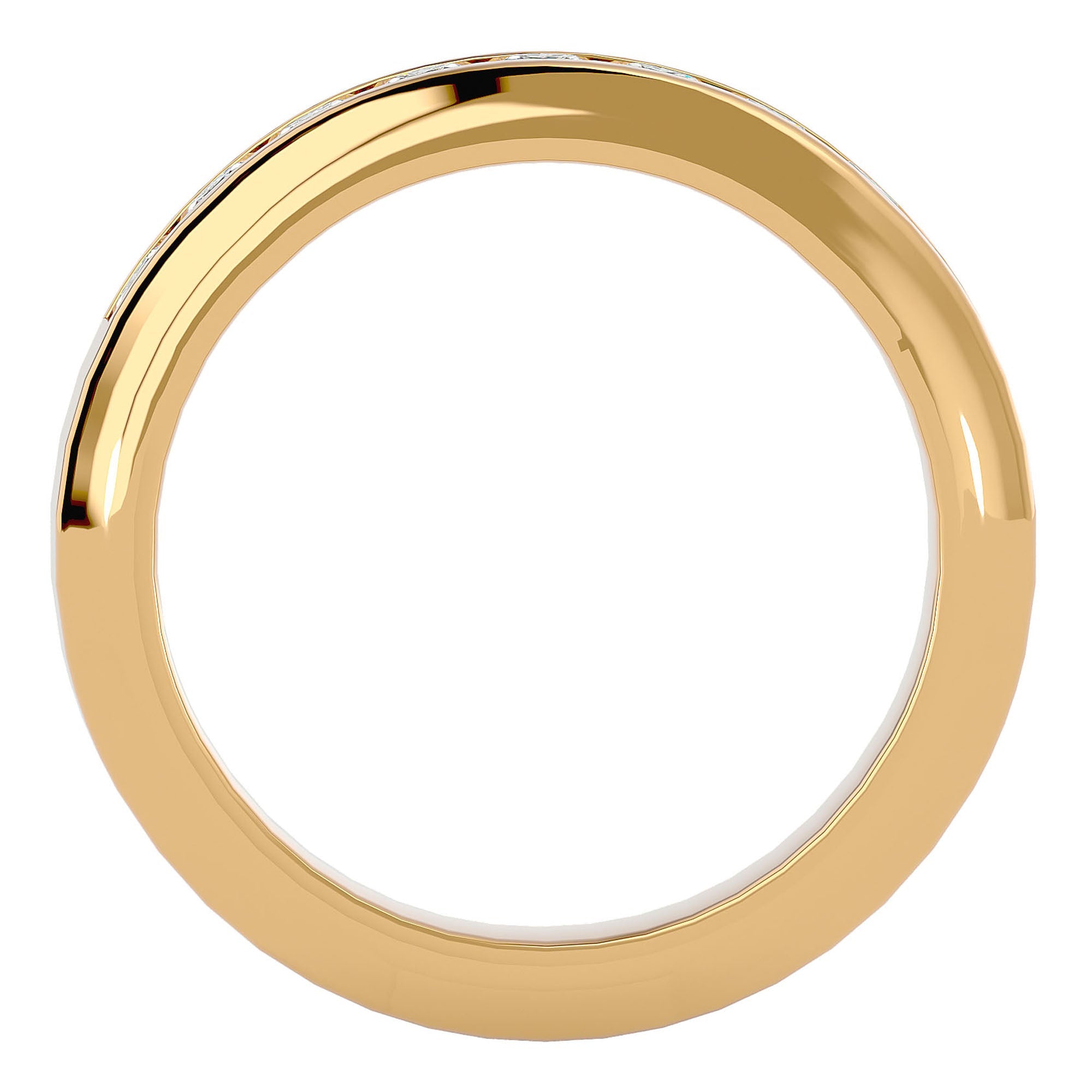 Verighetă Chloé din Aur 14k cu Bandă De Diamante Naturale de 0.74 CT din 14k Aur Galben - Castelo.ro