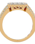 Inel Nobil din Aur 14k cu Diamante Naturale Pavé de 1.53 ct din 14k Aur Galben - Castelo.ro