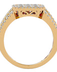 Inel Nobil din Aur 14k cu Diamante Naturale Pavé de 1.53 ct din 14k Aur Galben - Castelo.ro