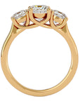 Inel de Logodnă Contessina din Aur 14k cu Trei Moissanite de 2.47 ct din 14k Aur Galben - Castelo.ro