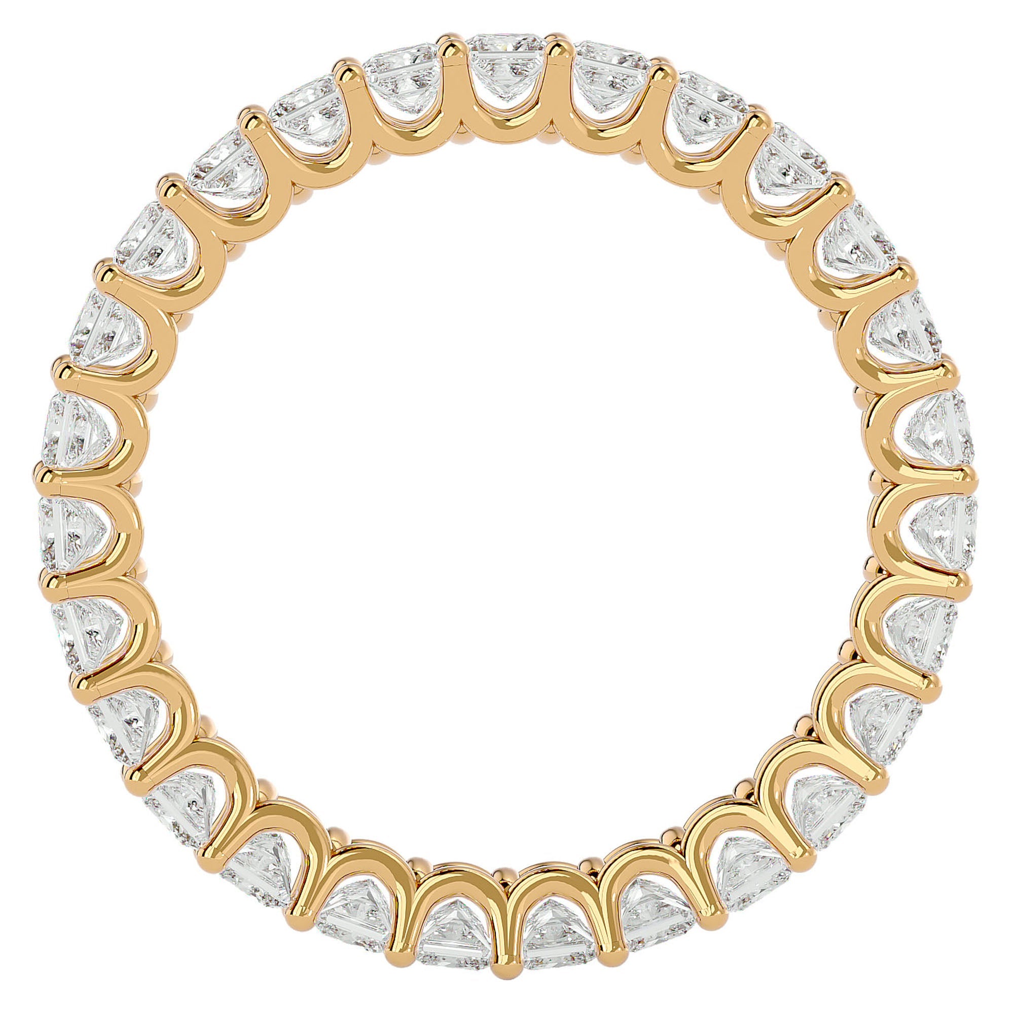 Inel Eternitate cu Diamante Naturale de 1.93 ct din 18k Aur Galben - Castelo.ro