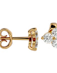 Cercei Stud Martini din Diamante Naturale de 0.44 ct din 18k Aur Galben - Castelo.ro