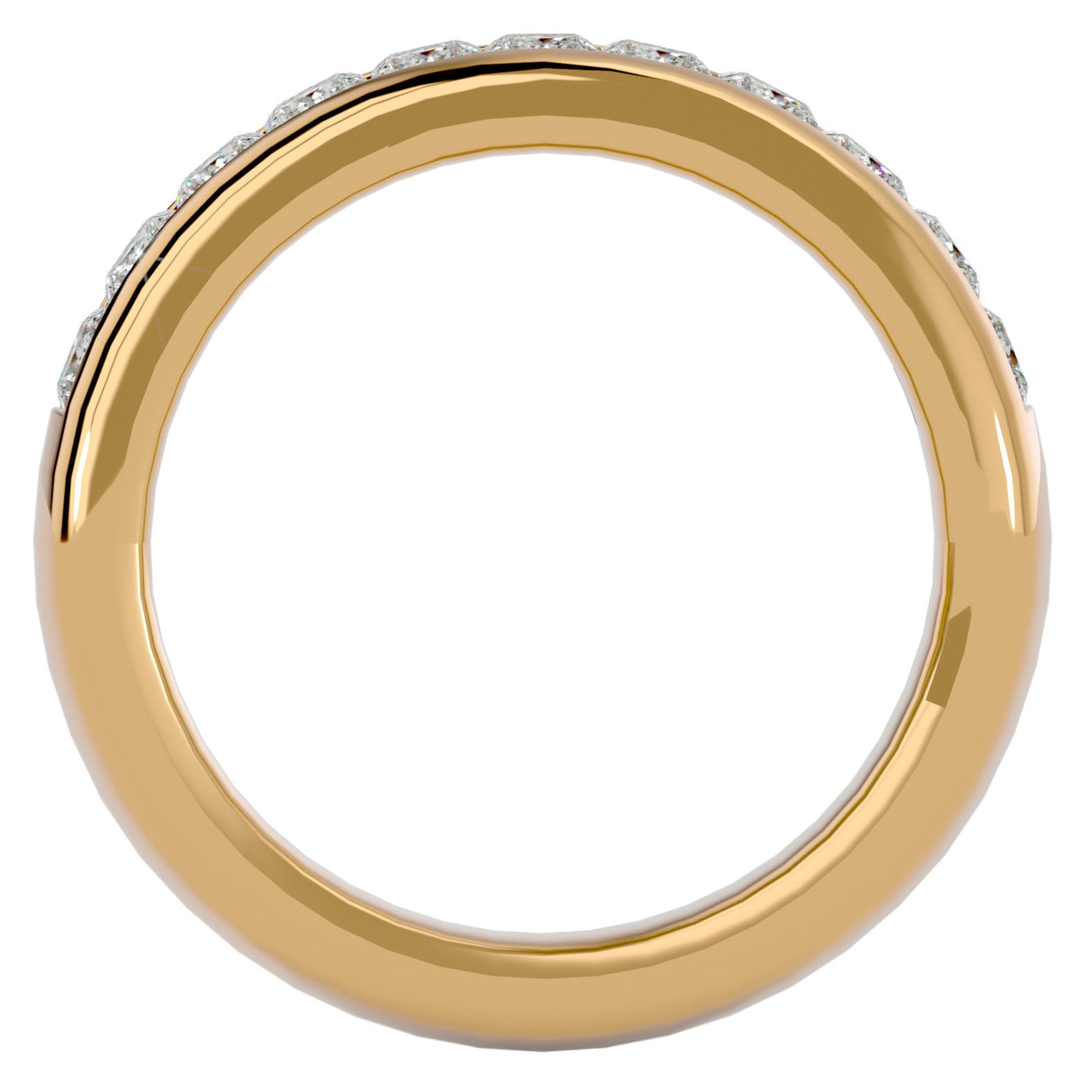 Verighetă cu Moissanite Eternity de 1.07 ct din 18k Aur Galben - Castelo.ro