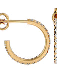 Cercei Hoop Cu Moissanite de 0.70 ct din 18k Aur Galben - Castelo.ro