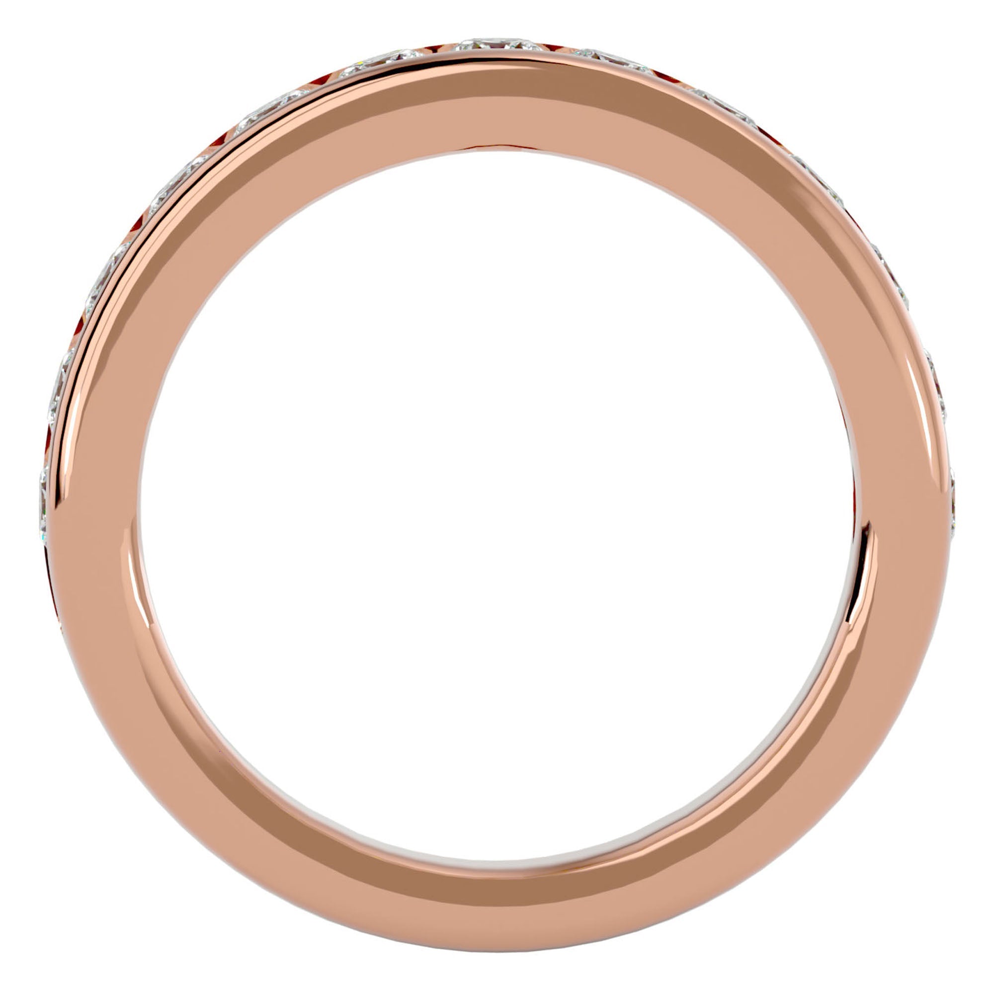 Inel Eternity Cu Diamante Naturale de 0.96 ct din 18k Aur Roz - Castelo.ro