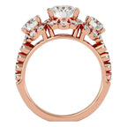 Inel de Logodnă Imperial cu Diamante Create în Laborator de 2.04 ct din 18k Aur Roz - Castelo.ro