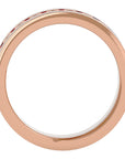 Verighetă Juliette cu Bandă De Diamante Naturale de 1.01 ct din 18k Aur Roz - Castelo.ro