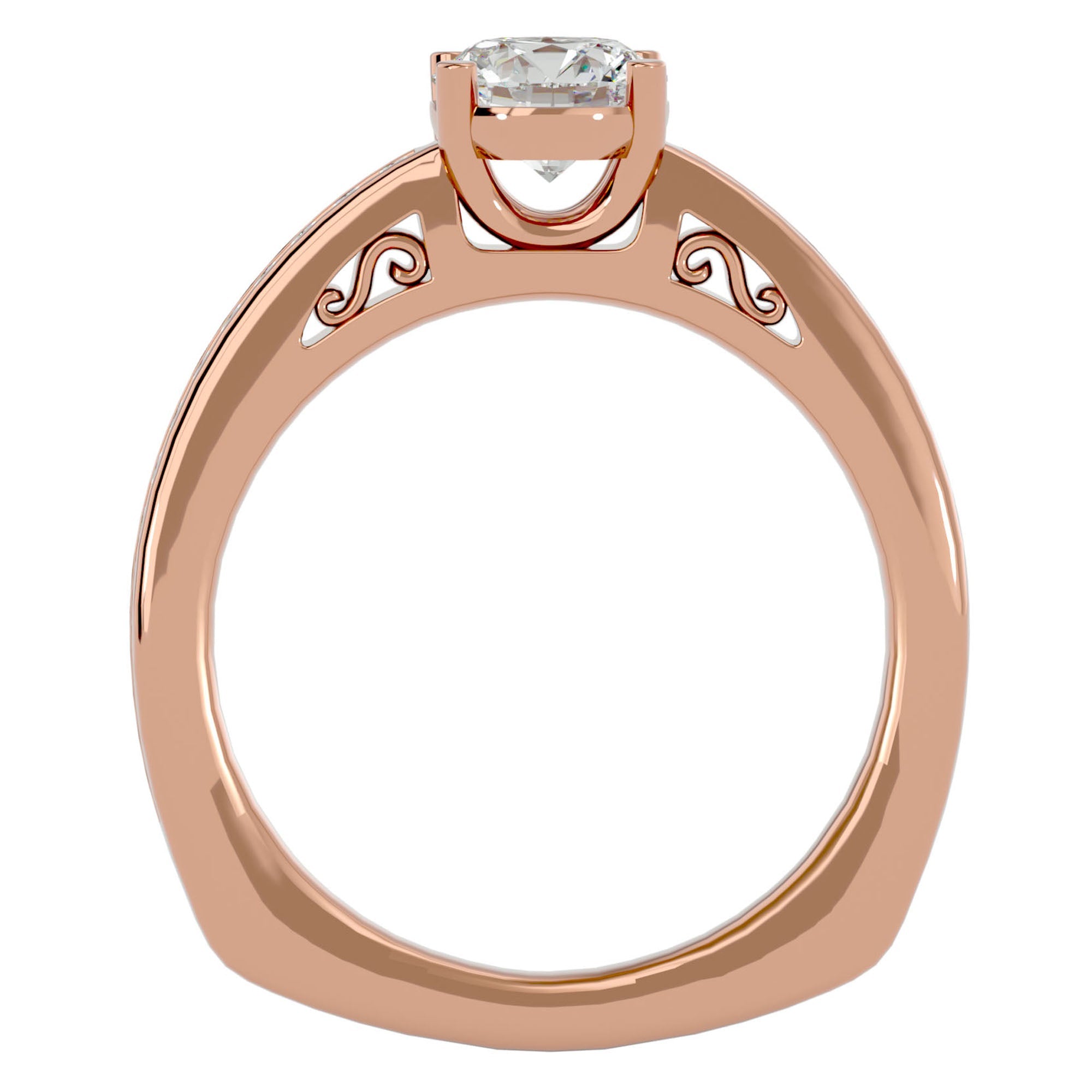 Inel de Logodnă Bastille cu Diamante Create în Laborator de 1.27 ct din 18k Aur Roz - Castelo.ro