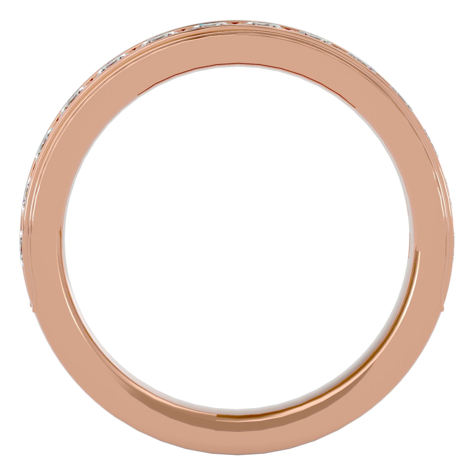 Verighetă cu Diamante Create în Laborator Eternity de 0.92 ct din 18k Aur Roz - Castelo.ro