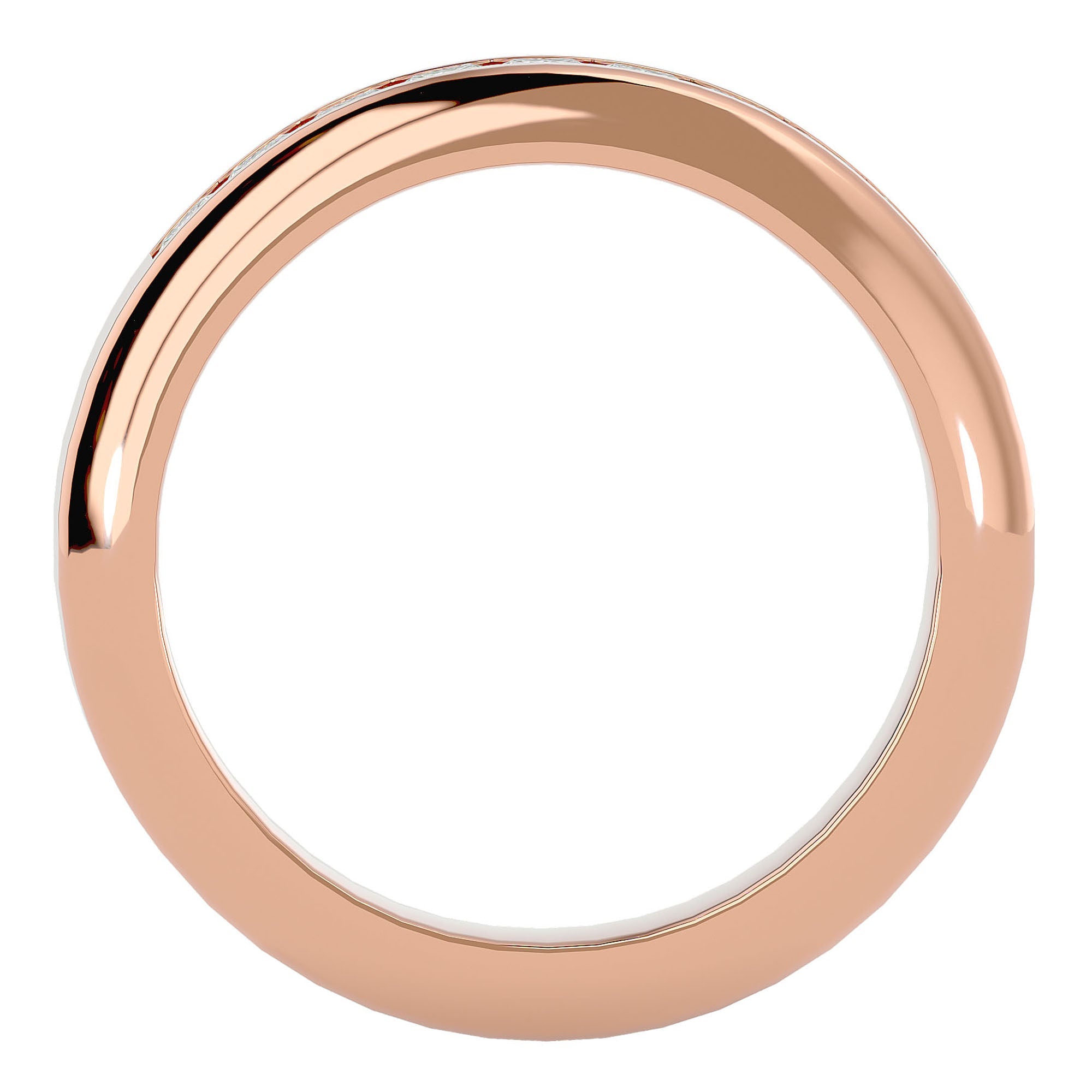 Verighetă cu Diamante Naturale Eternity de 0.88 ct din 18k Aur Roz - Castelo.ro