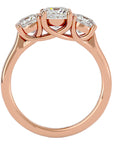 Inel de Logodnă Contessina din Aur 14k cu Trei Diamante Naturale de 2.47 ct din 14k Aur Roz - Castelo.ro