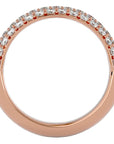 Inelul Promisiunii din Aur 14k cu Diamante Create în Laborator Pavé de 0.77 ct din 14k Aur Roz - Castelo.ro