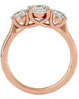 Inel de Logodnă Contessina cu Trei Diamante Create în Laborator de 2.47 ct din 18k Aur Roz - Castelo.ro