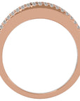 Inel Diademă cu Diamante Create în Laborator în Montură Clasică de 0.30 ct din 18k Aur Roz - Castelo.ro