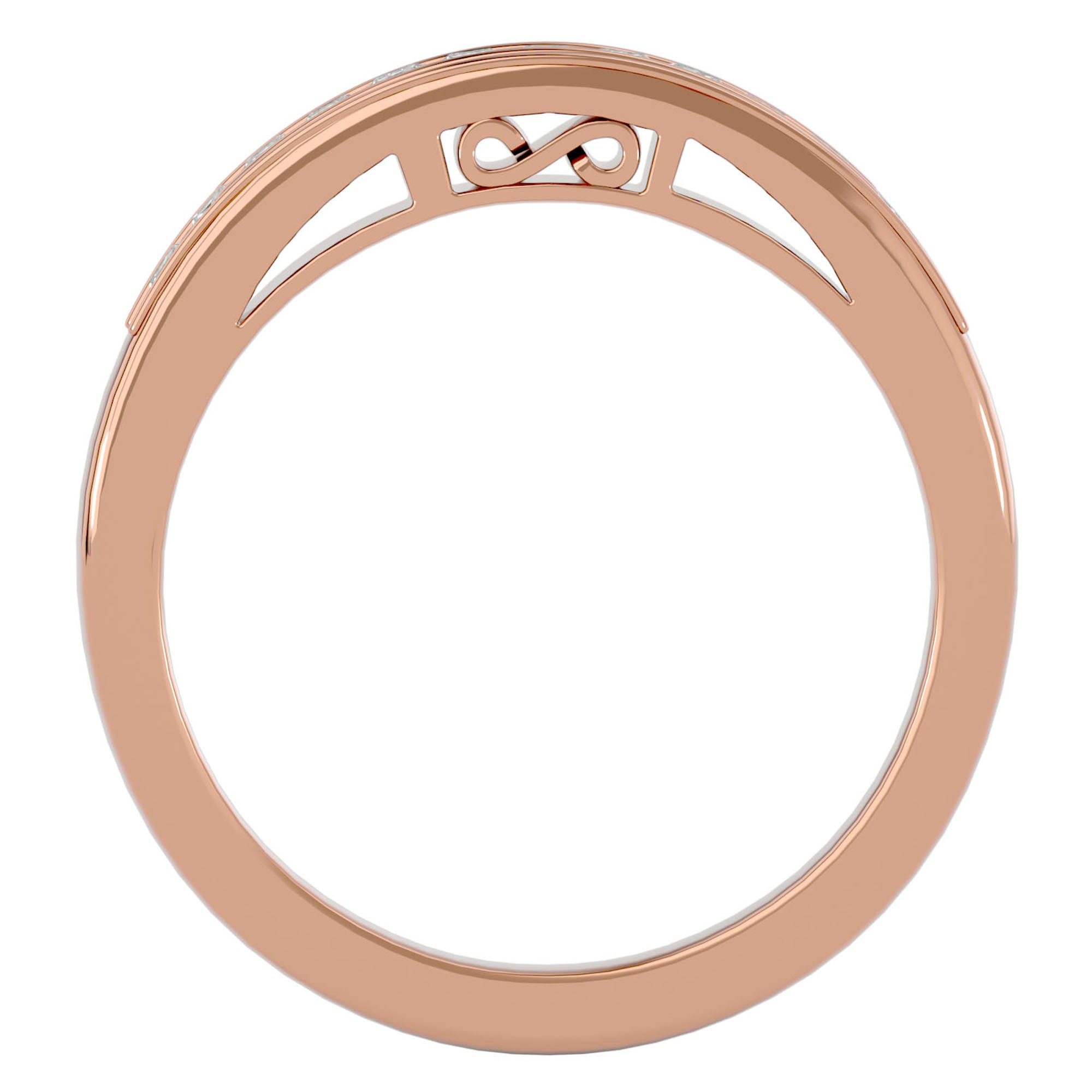 Verighetă cu Diamante Create în Laborator Eternity de 1.07 ct din 18k Aur Roz - Castelo.ro