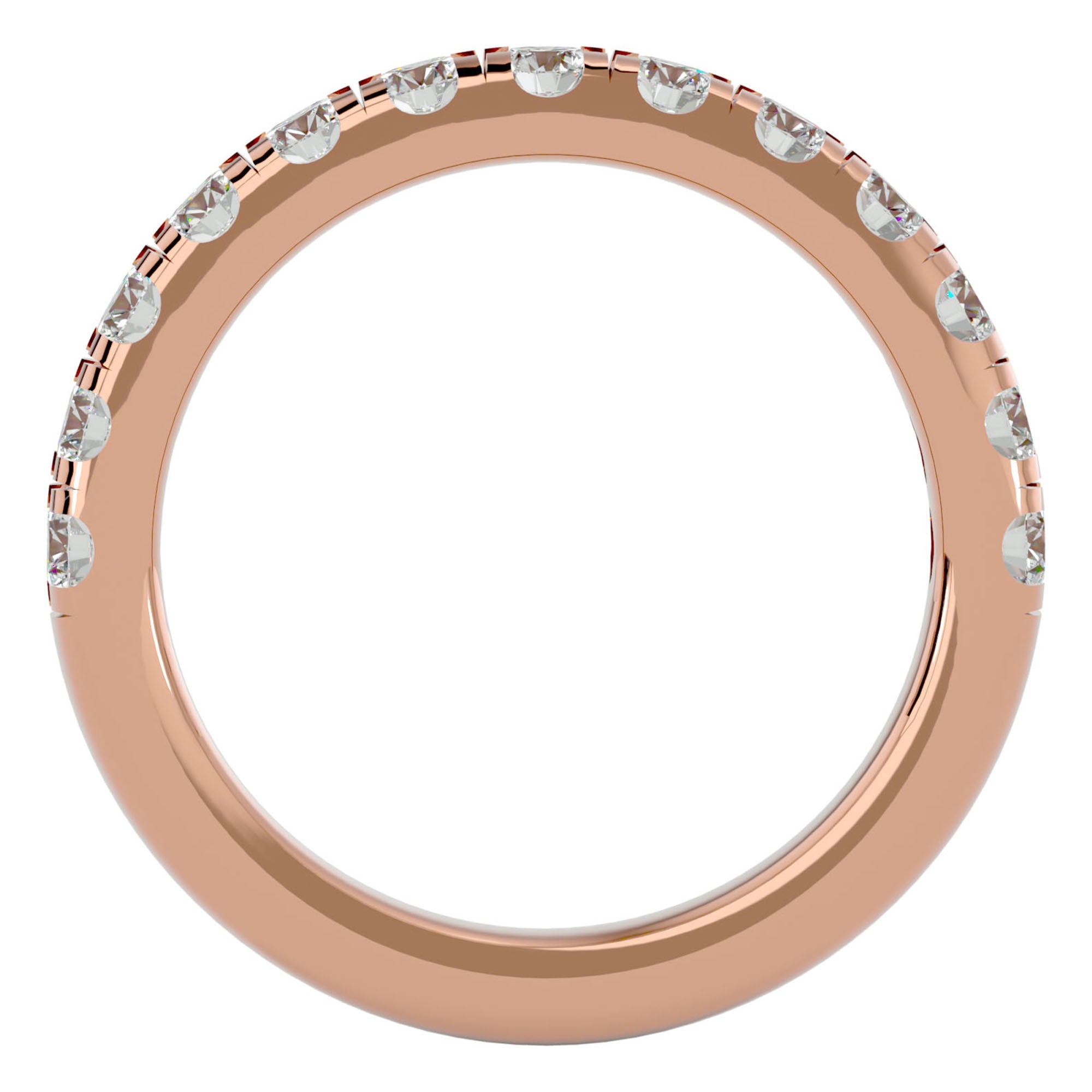 Verighetă cu Diamante Naturale Eternity de 0.96 ct din 18k Aur Roz - Castelo.ro