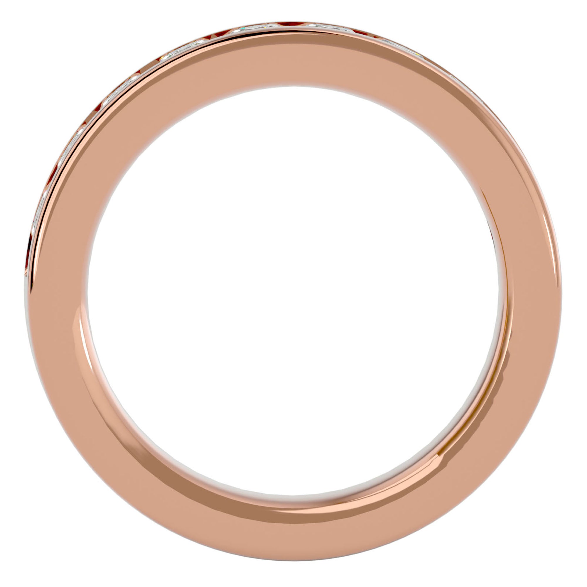 Verighetă din Aur 14k cu Diamante Naturale Eternity de 1.01 ct din 14k Aur Roz - Castelo.ro
