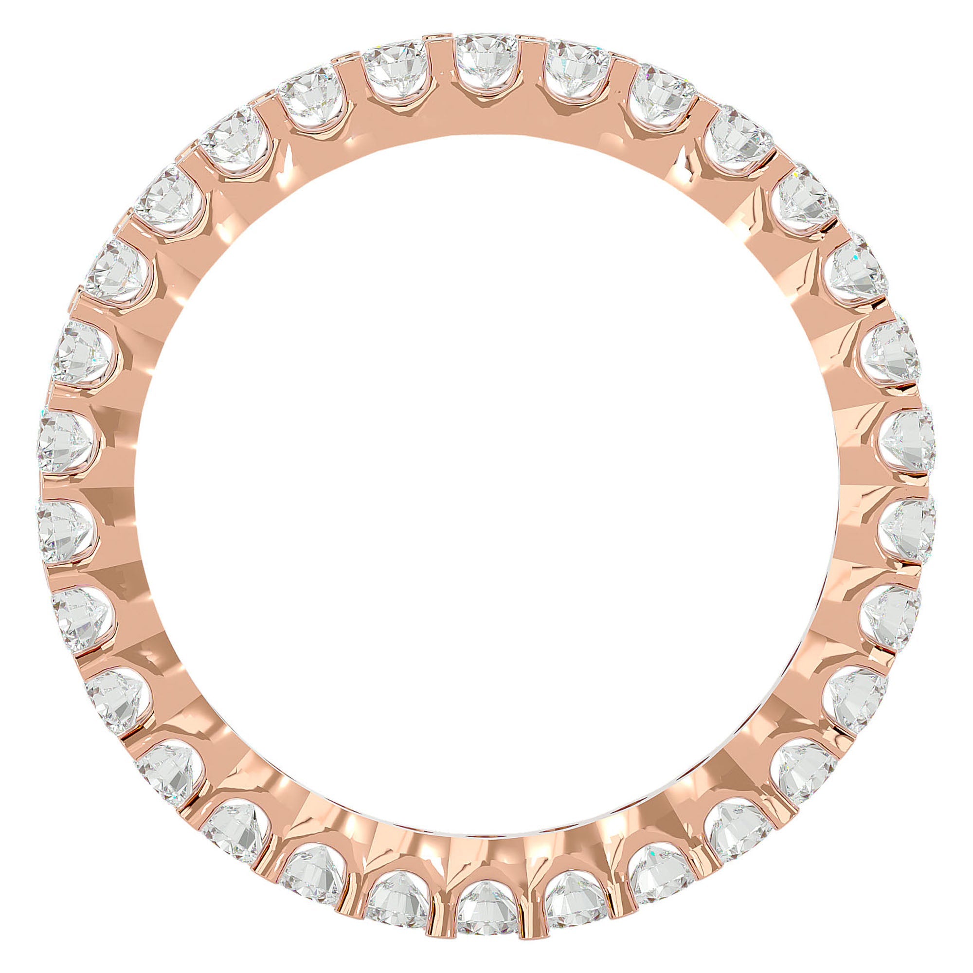 Inel Eternity cu Moissanite de 1.12 ct din 18k Aur Roz - Castelo.ro