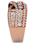Inel Nobil cu Diadema de Diamante Naturale de 1.26 ct din 18k Aur Roz - Castelo.ro