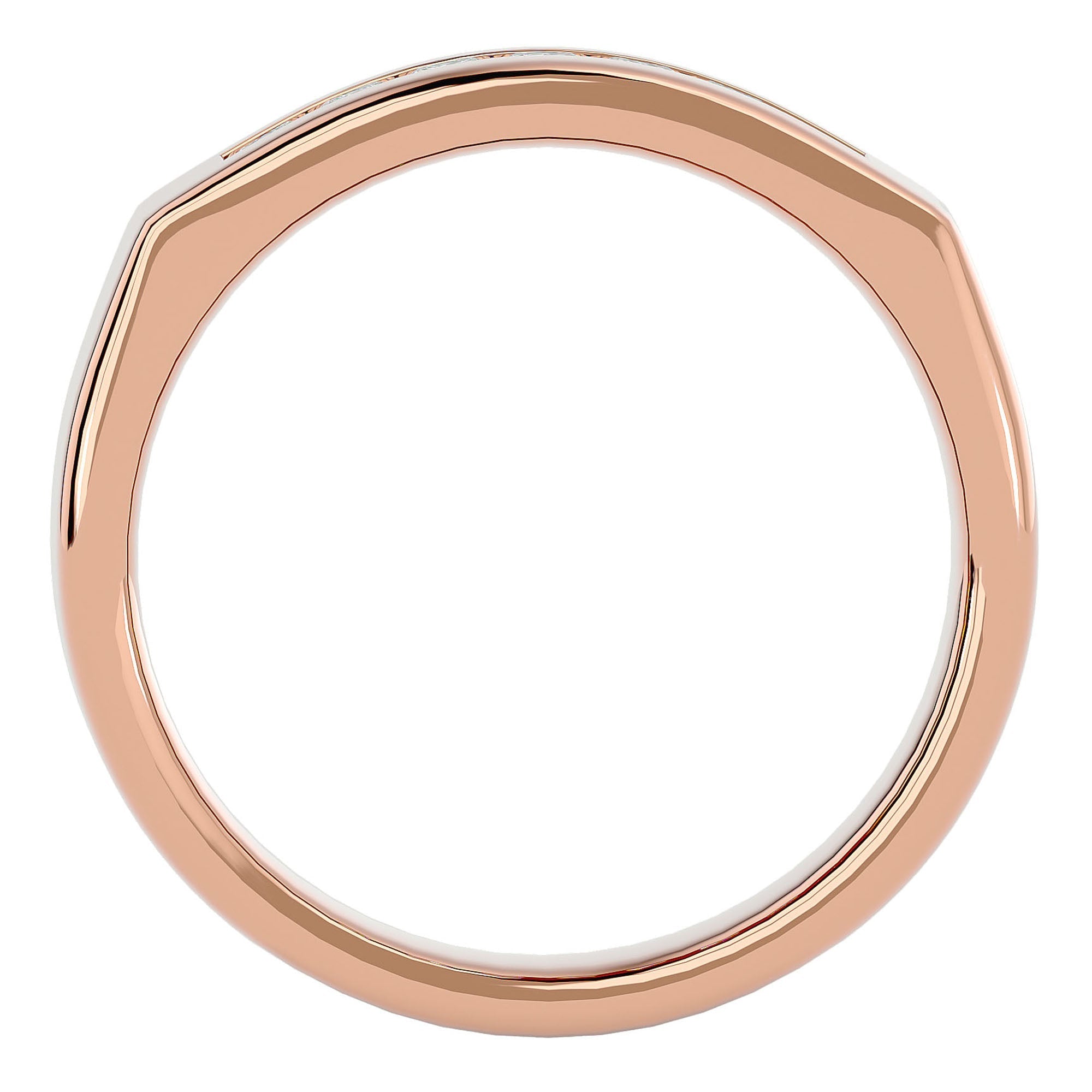 Verighetă Clasică cu Diamante Create în Laborator de 0.50 ct din 18k Aur Roz - Castelo.ro