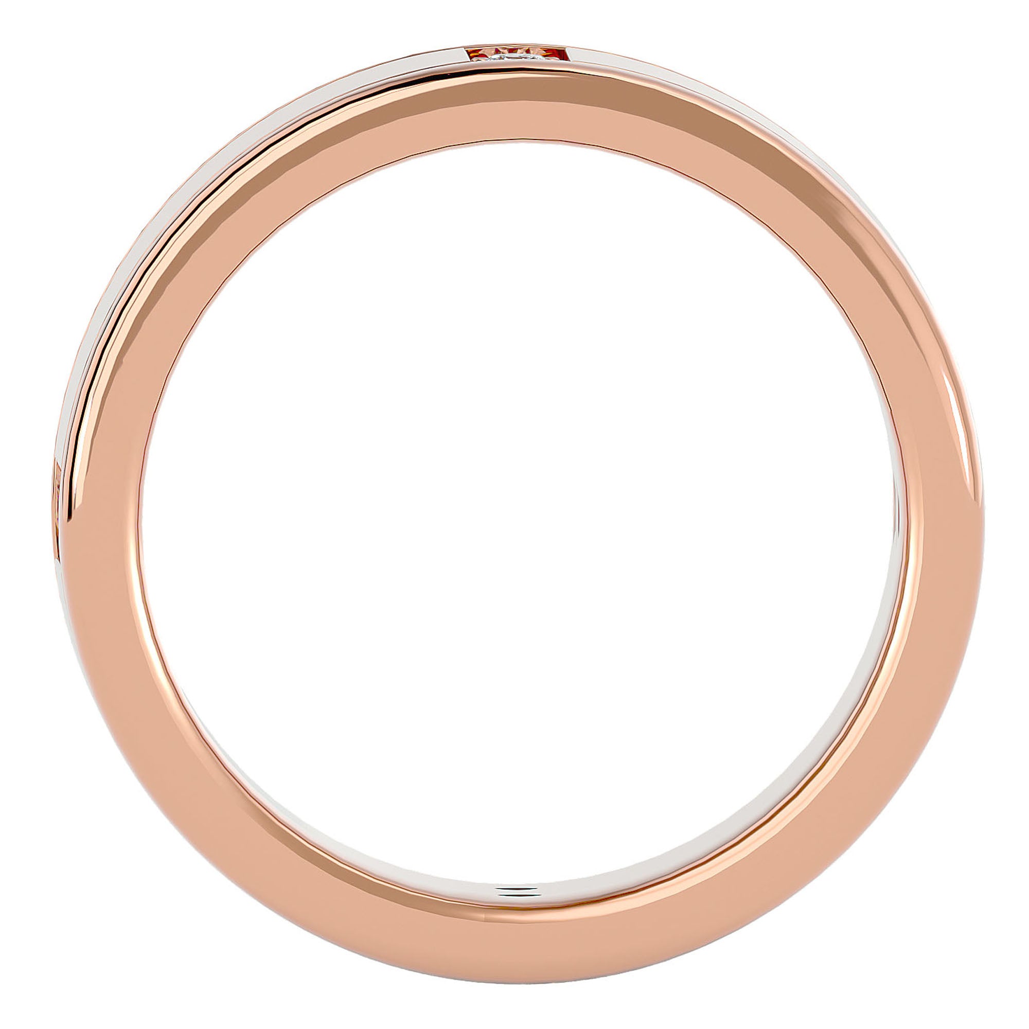 Verighetă Forte cu Diamante Naturale de 0.28 ct din 18k Aur Roz - Castelo.ro