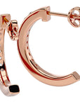 Cercei Hoop Nobili cu Diamante Naturale de 0.46 ct din 18k Aur Roz - Castelo.ro