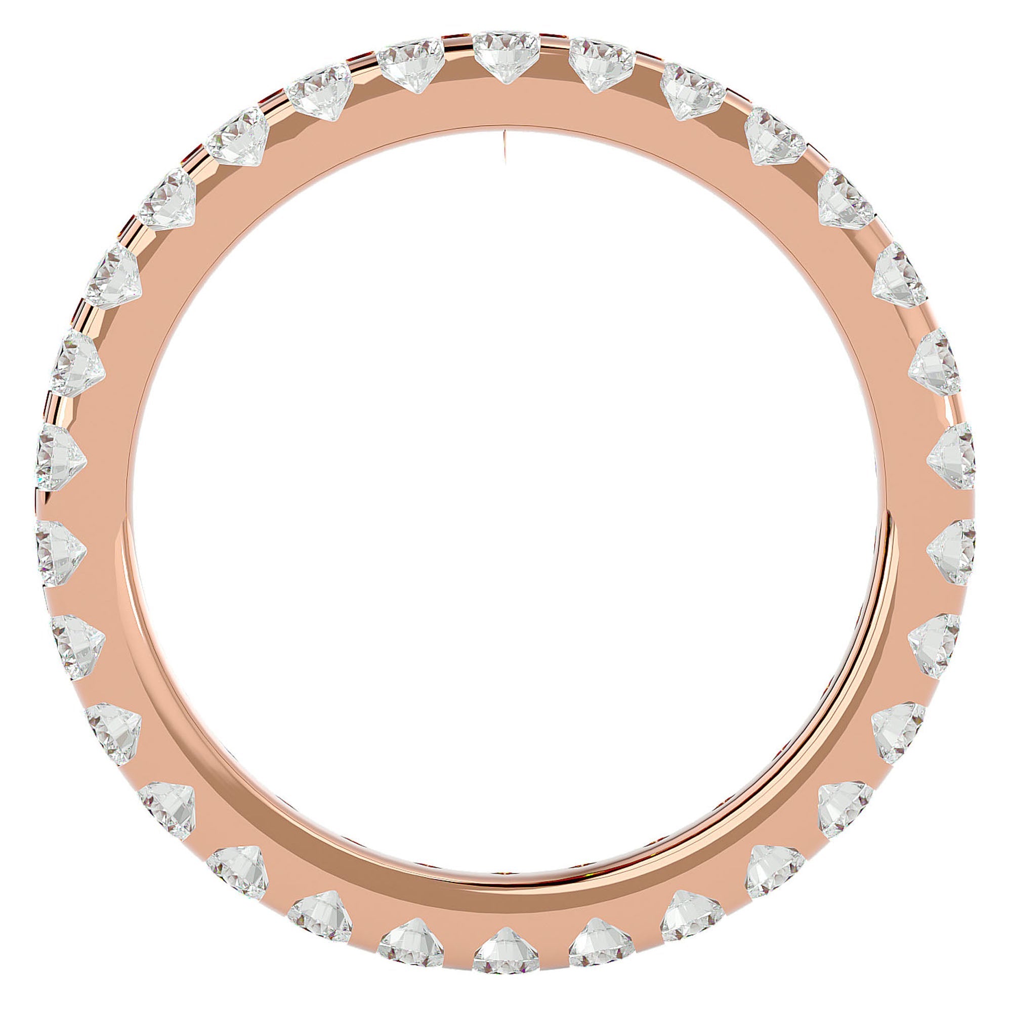Inel Eternity cu Diamante Naturale de 1.04 ct din 18k Aur Roz - Castelo.ro