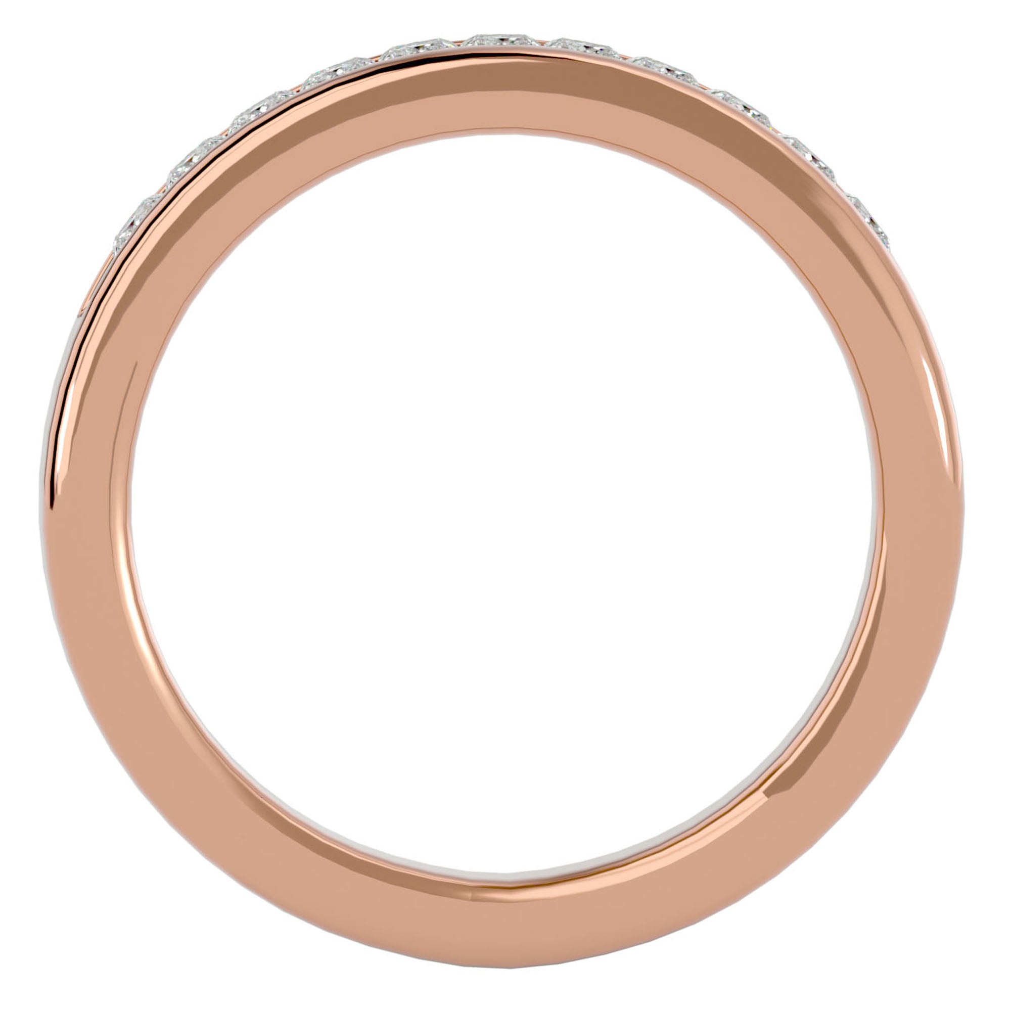 Verighetă cu Diamante Create în Laborator Eternity de 0.55 ct din 18k Aur Roz - Castelo.ro