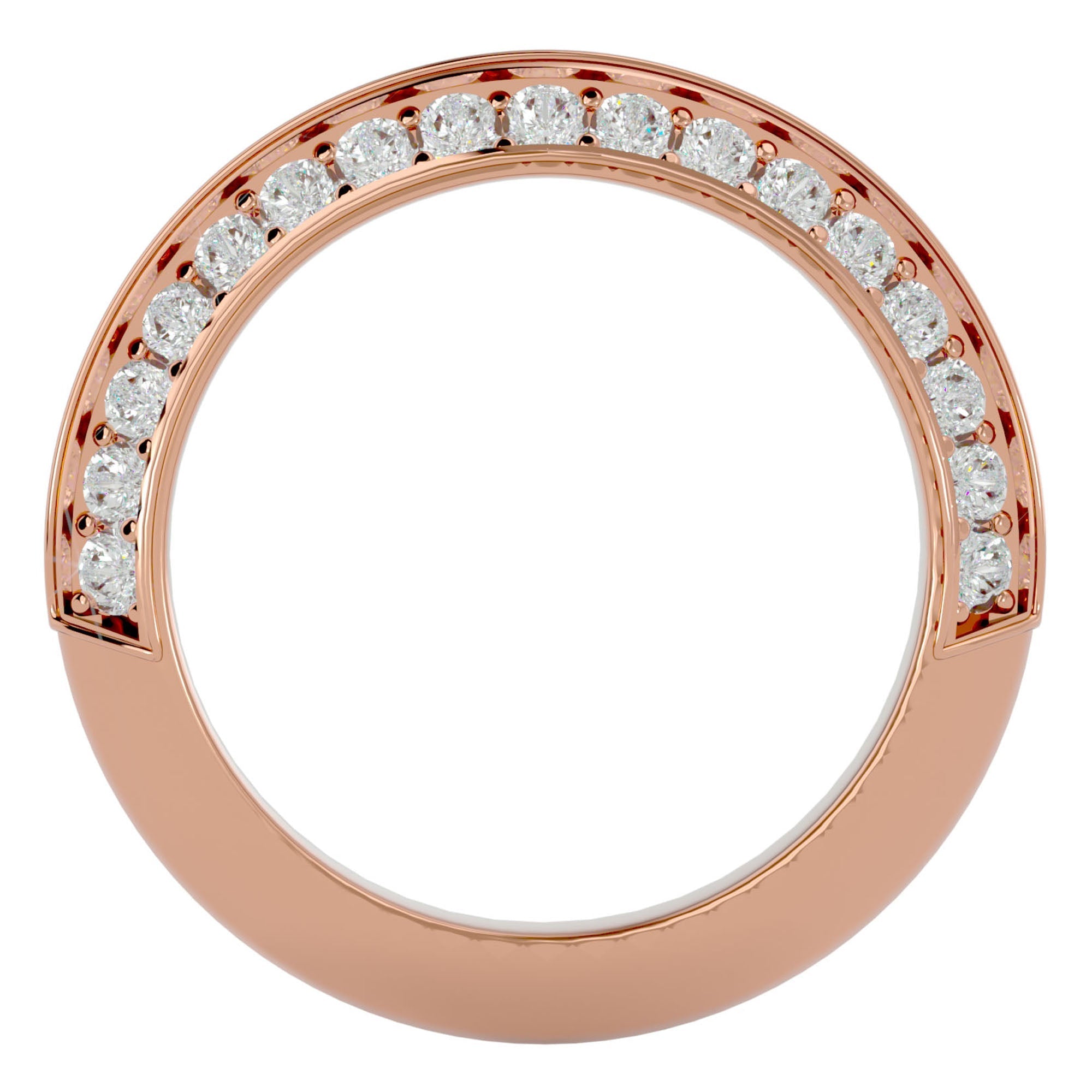 Inel Etern Dual cu Diamante Create în Laborator de 1.02 ct din 18k Aur Roz - Castelo.ro